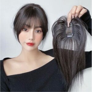 Clip-in human hair bangs by Uniwigs